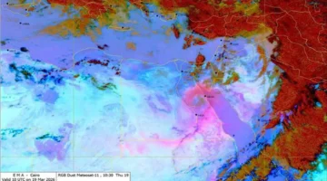 الأرصاد تحذر من سحب رعدية وأمطار متفاوتة ورياح مثيرة للأتربة شرق البلاد